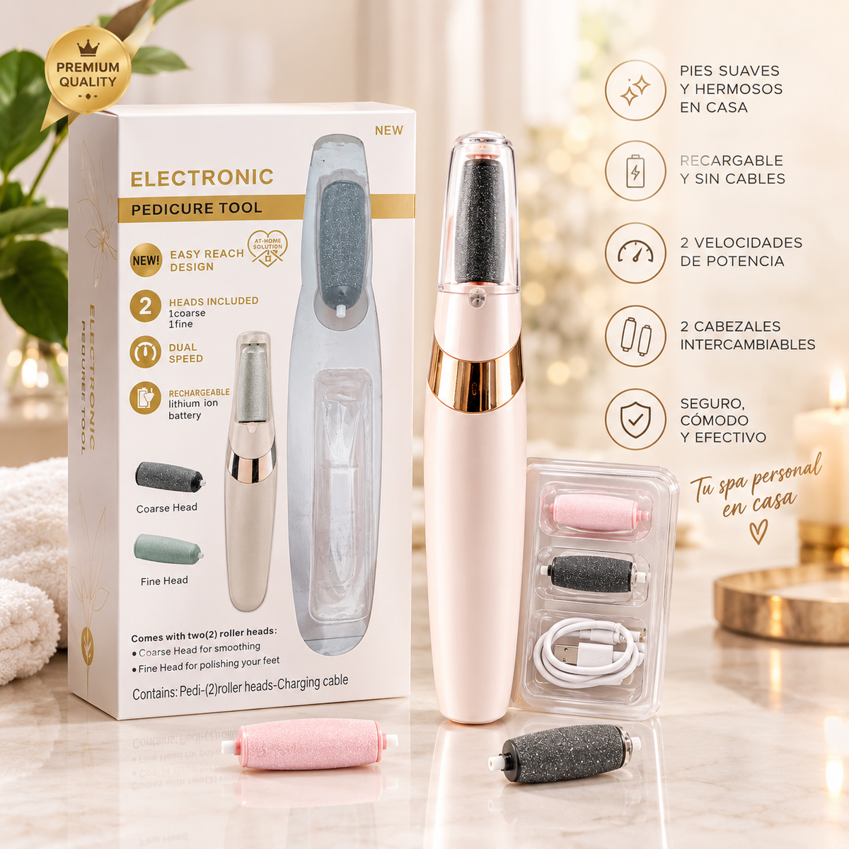 Lima de Pies Eléctrica — Pedicura Profesional en Casa